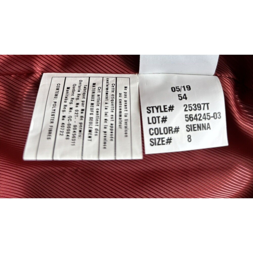 Lauren Ralph Lauren Women's Wool Blend Coat Fully Lined Sienna Red Color Size 8 - Picture 6 of 14